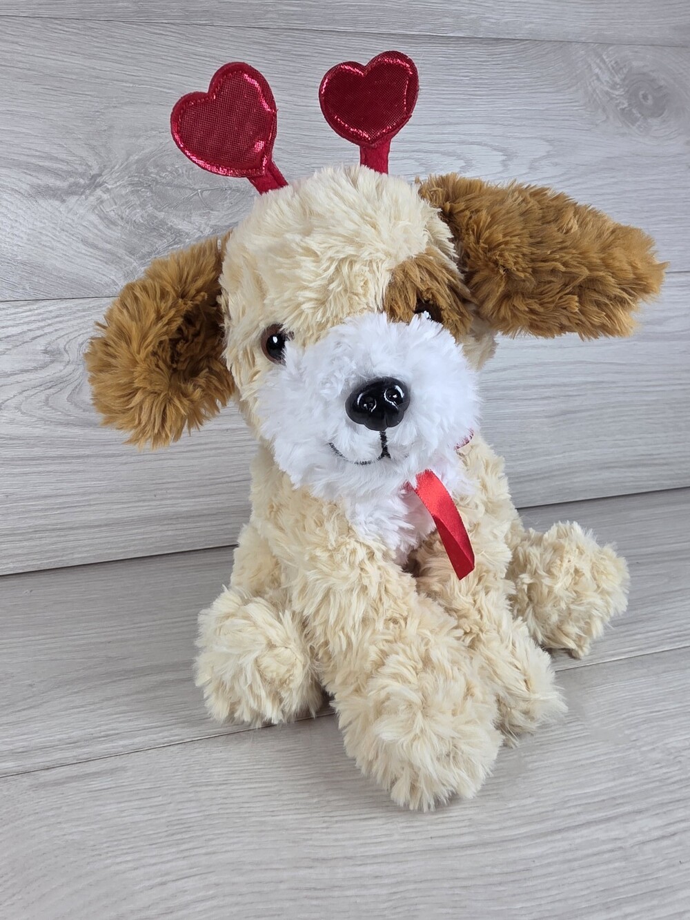 Beverly Hills Teddy Bear Co. Valentine's Day Plush Dog w Heart Antennae SU17